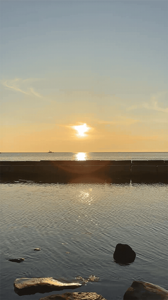 きらきら夕陽